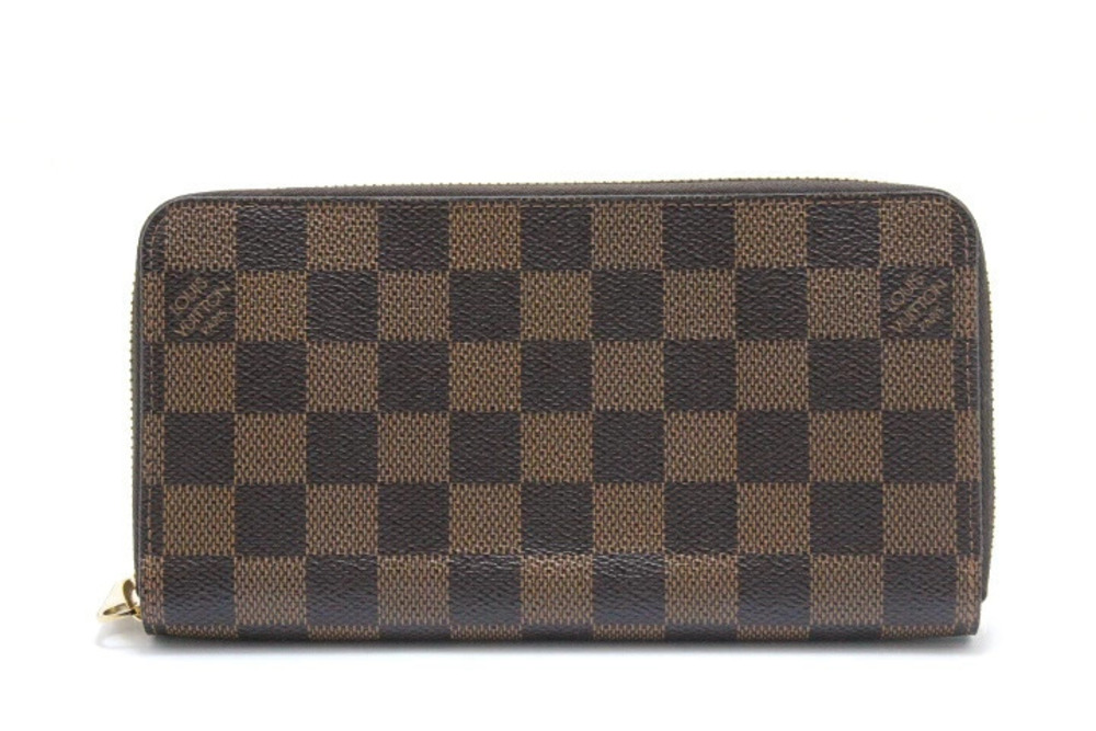 LOUIS VUITTON Zippy Wallet Round Zip Long Monogram Rose Pink Ballerine Damier